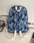 Unisex Jean Plaid Laptop Backpack 👜