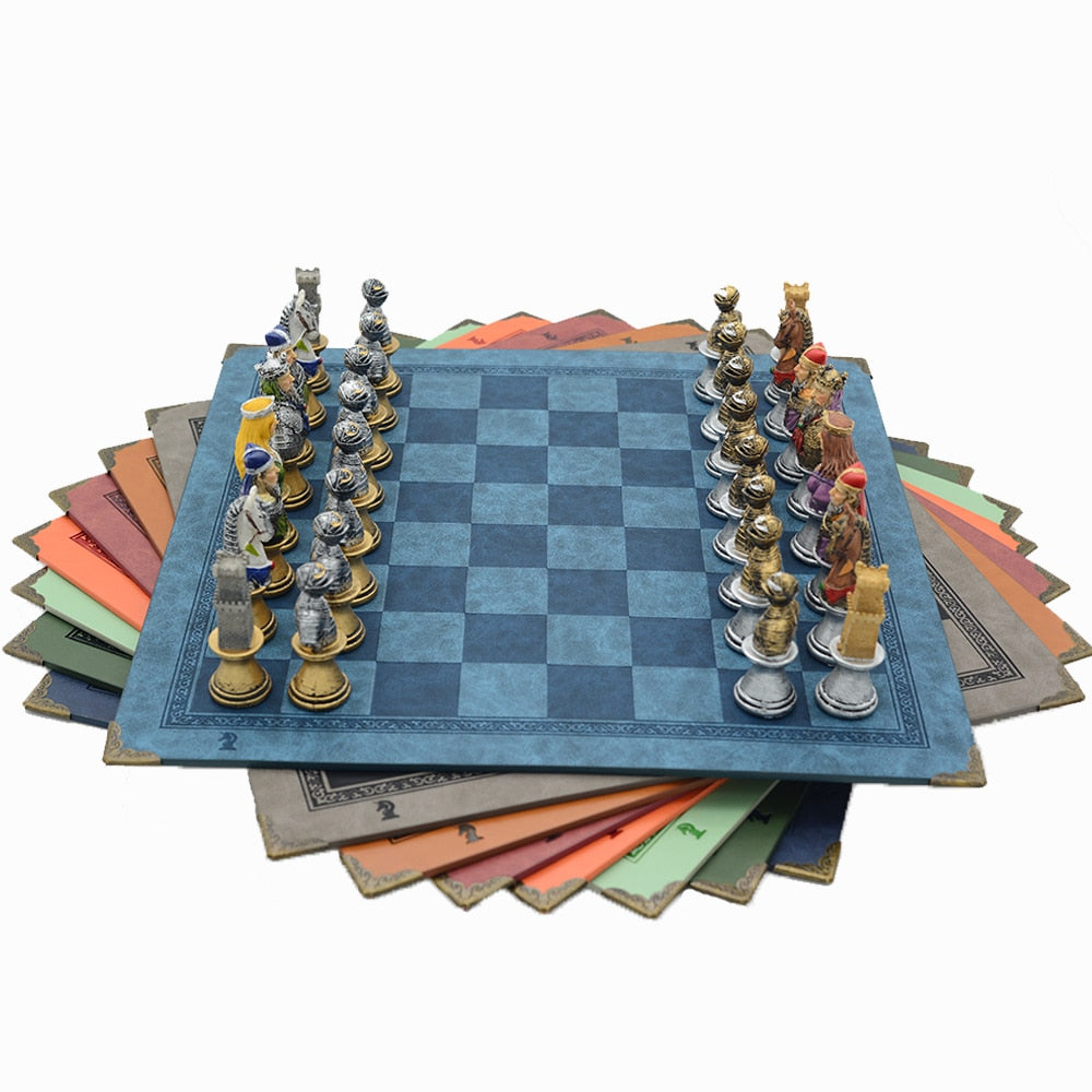 Luxury Medieval Warrior Character Themed Chess Board