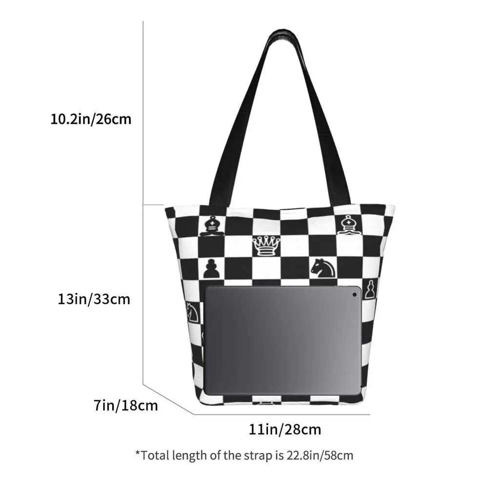 Chess Casual Shoulder Tote Shopping Bag 👜