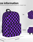 Proton Purple and Black Checkerboard Backpack 👜