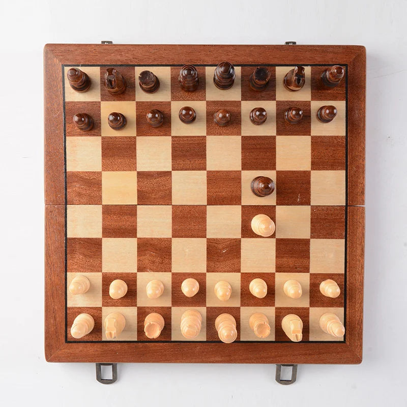 30CM Wooden Folding Chess Set 🏆