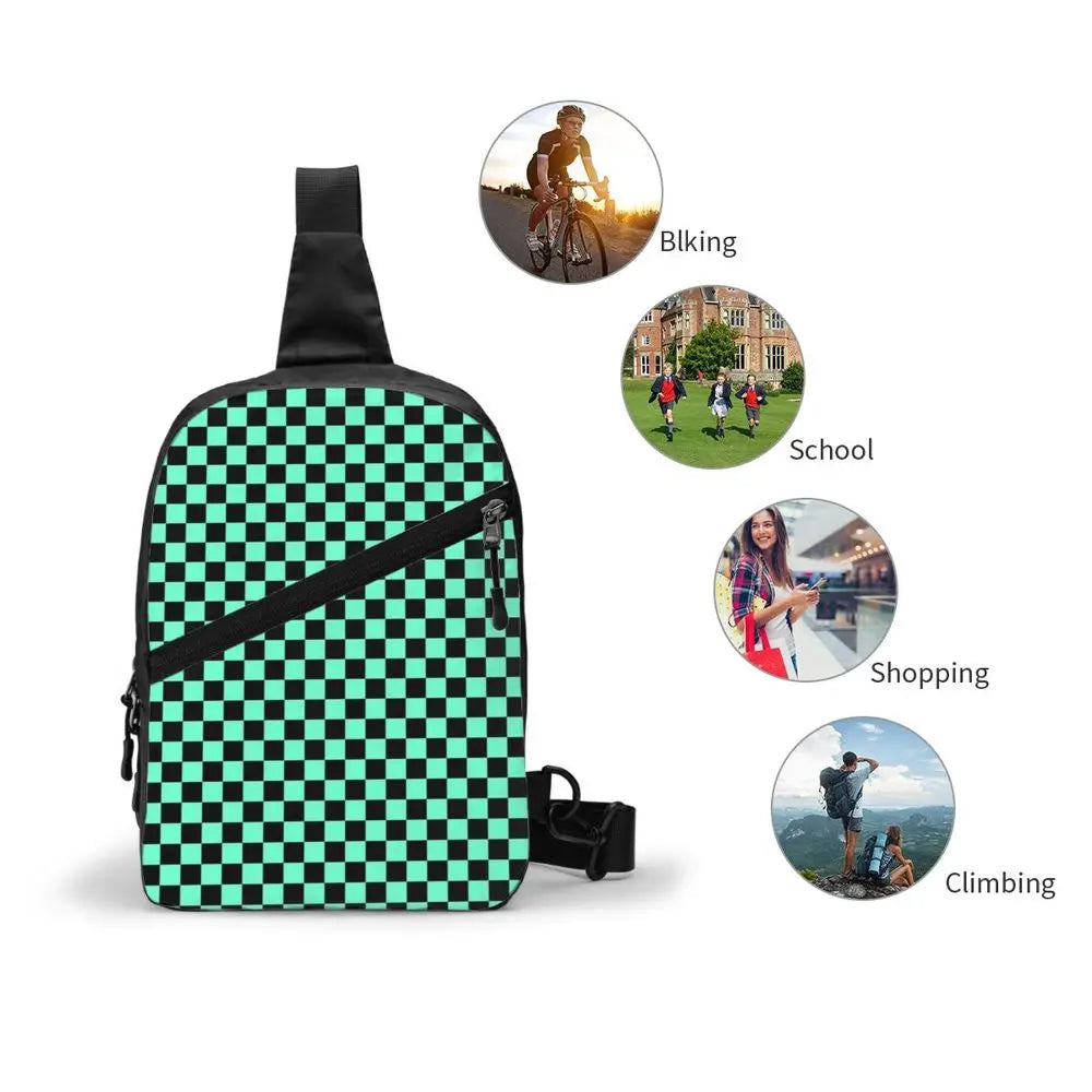 Custom Chess Sling Crossbody Backpack 👜