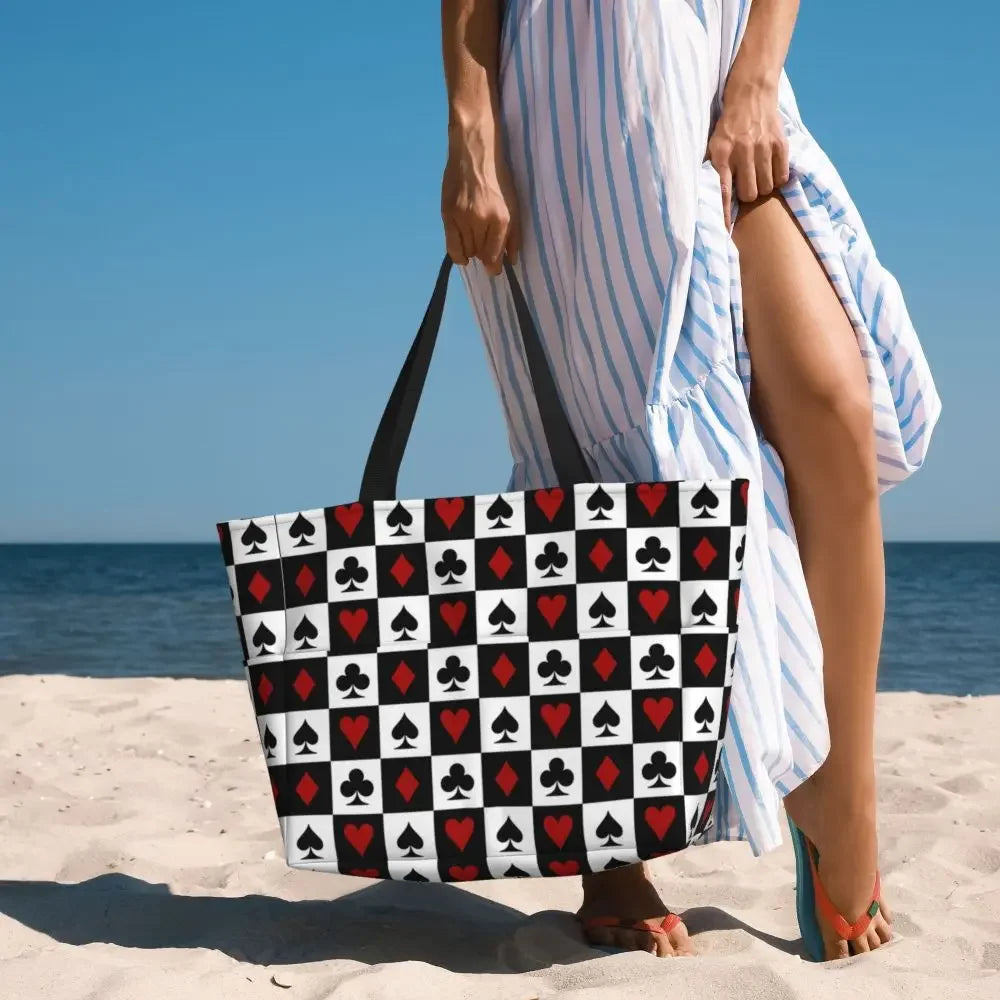 Custom Large Chess Board Game Tote Bag 👜