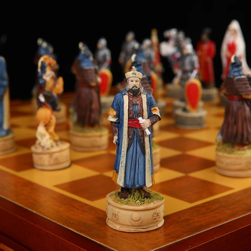 Russia VS Mongolia War Resin Chess Set