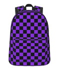 Proton Purple and Black Checkerboard Backpack 👜