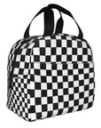 Chequered Flag Black-Min Lunch Bento Bags 👜