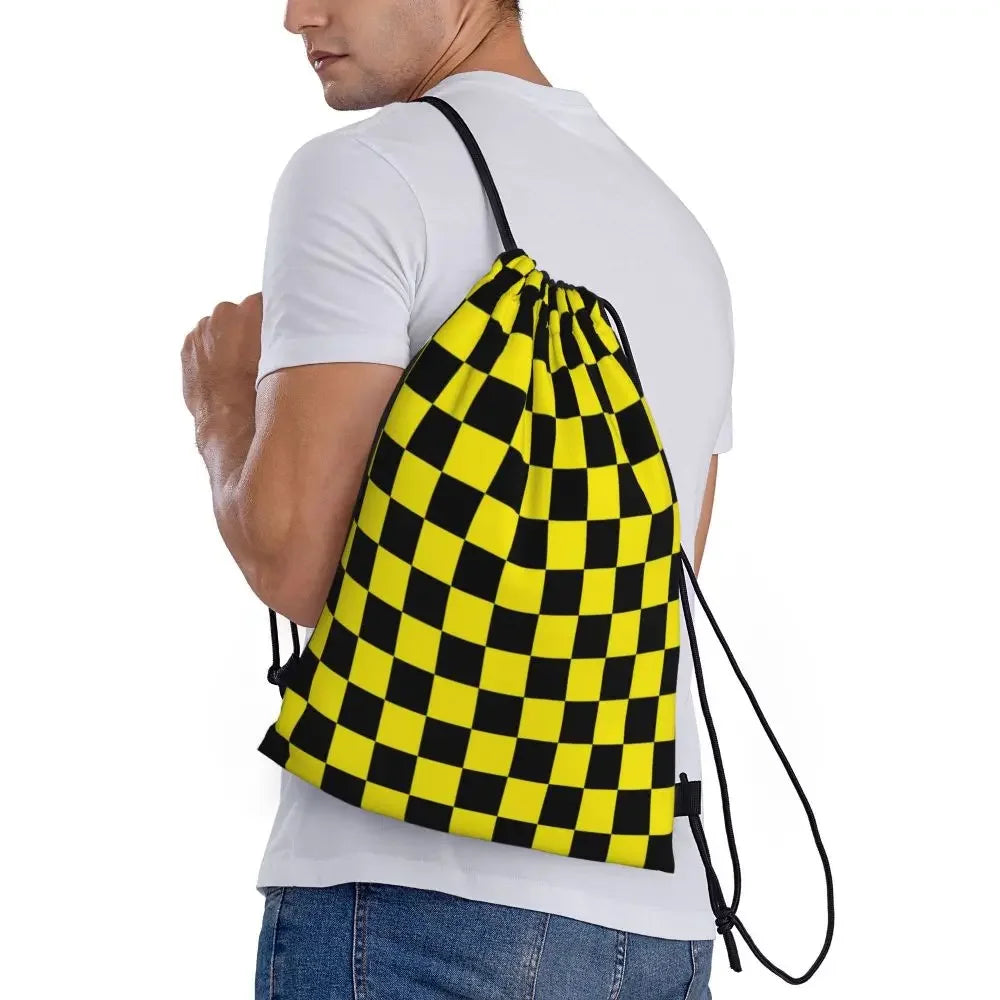 Custom Chess Drawstring Backpack 👜