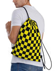 Custom Chess Drawstring Backpack 👜