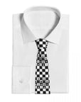 Chessboard Skinny Polyester Necktie