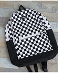 New Girl Cute Plaid Canvas Travel Backpack 👜