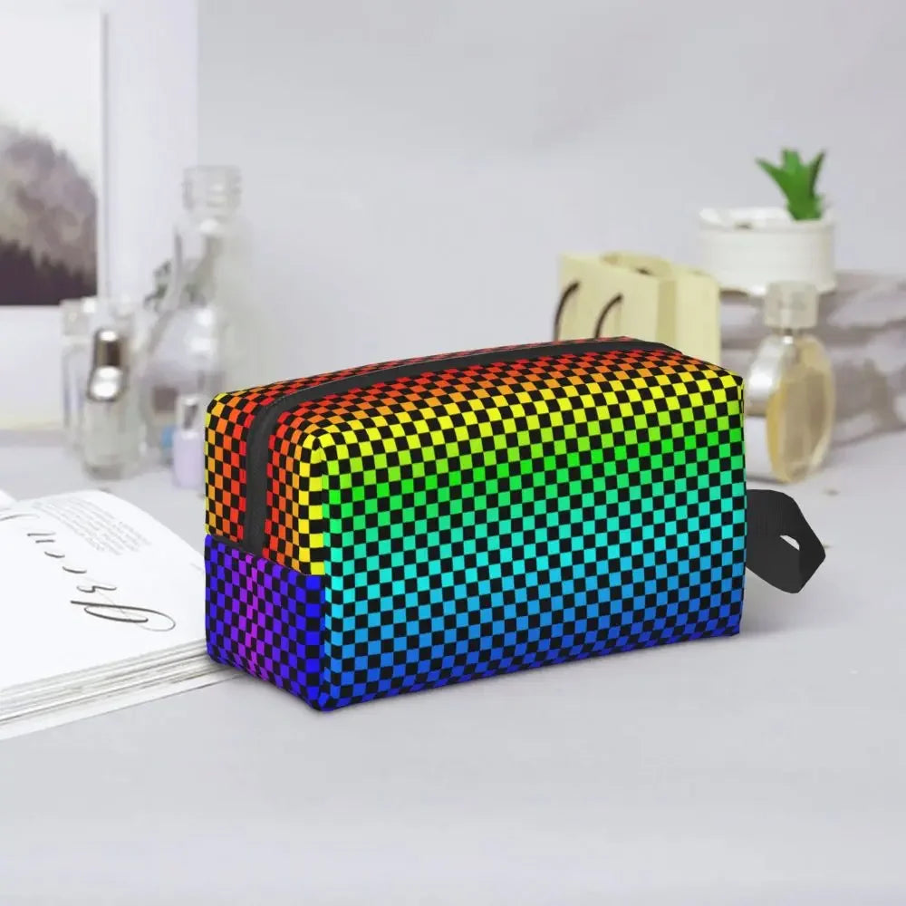 Custom Watercolor Rainbow Squares Checkered 💖