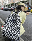 Harajuku Multi-Functional Checkered Backpack 👜