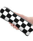 Black And White Checkerboard Pencil Case 🖊️