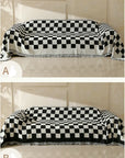Retro Checkerboard Tapestry Throw Blanket
