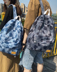 Unisex Jean Plaid Laptop Backpack 👜