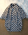 Checker Plaid Button-Up Shirt