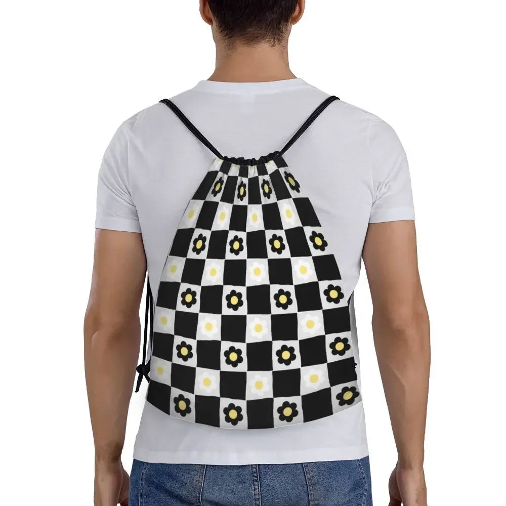 Custom Chess Drawstring Backpack 👜