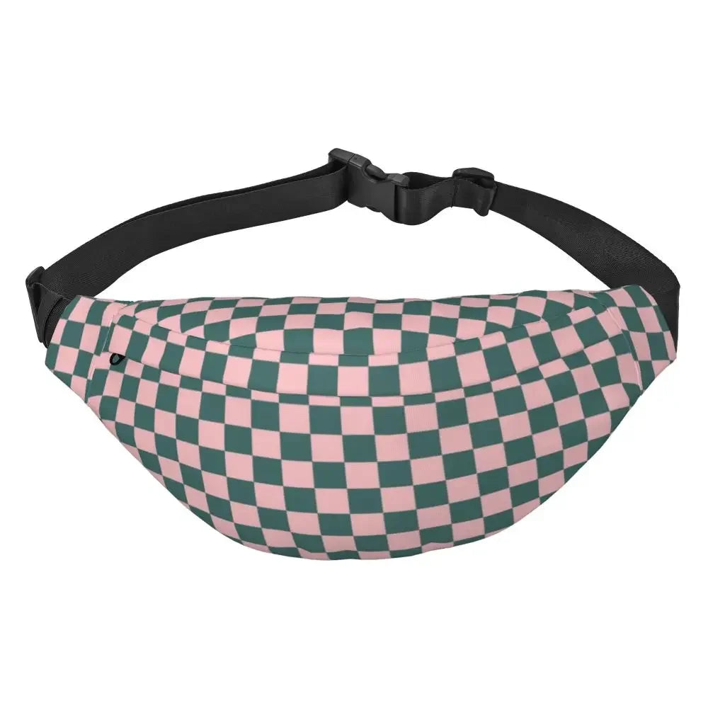 Custom Checkerboard Plaid Fanny Bag 👜