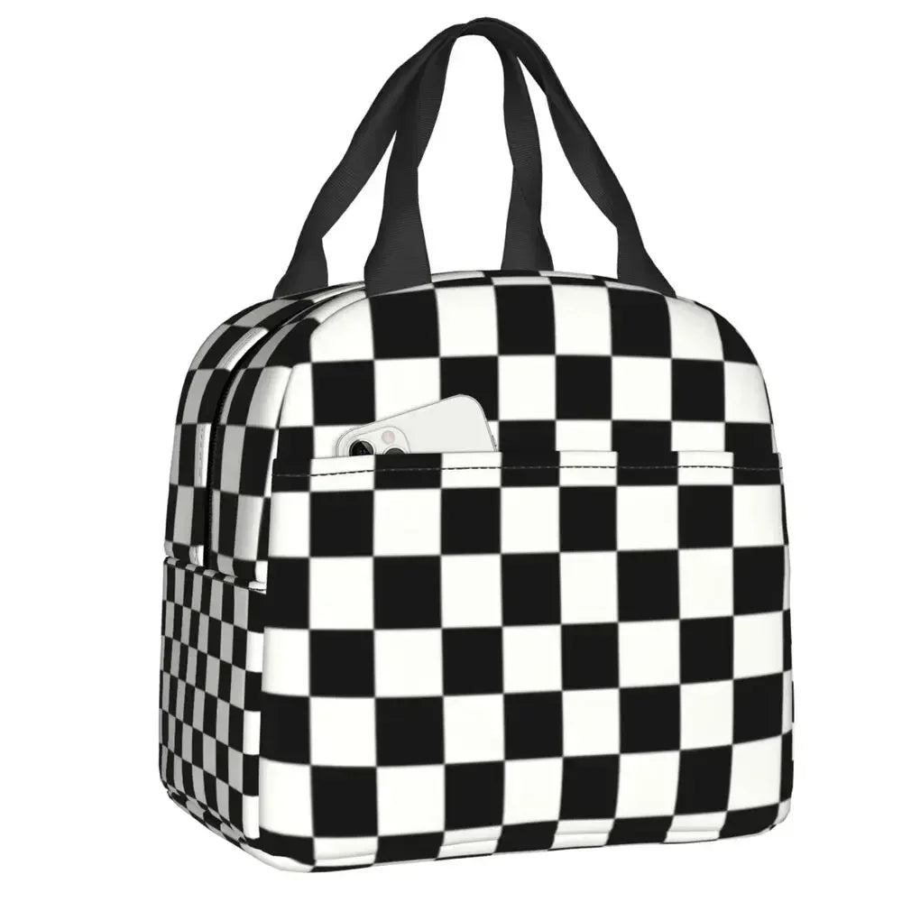 Checkerboard Insulated Lunch Bag 👜