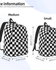 Black and White Checkerboard Backpack 🎒