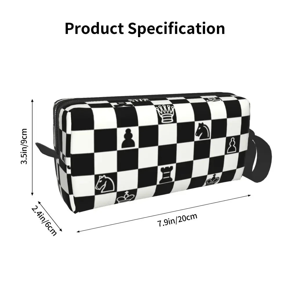 Custom Fashion Chess Toiletry Bag for Women 👜