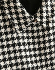 Tweed Plaid Batwing Sleeve Jacket