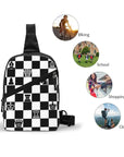 Custom Chess Sling Crossbody Backpack 👜