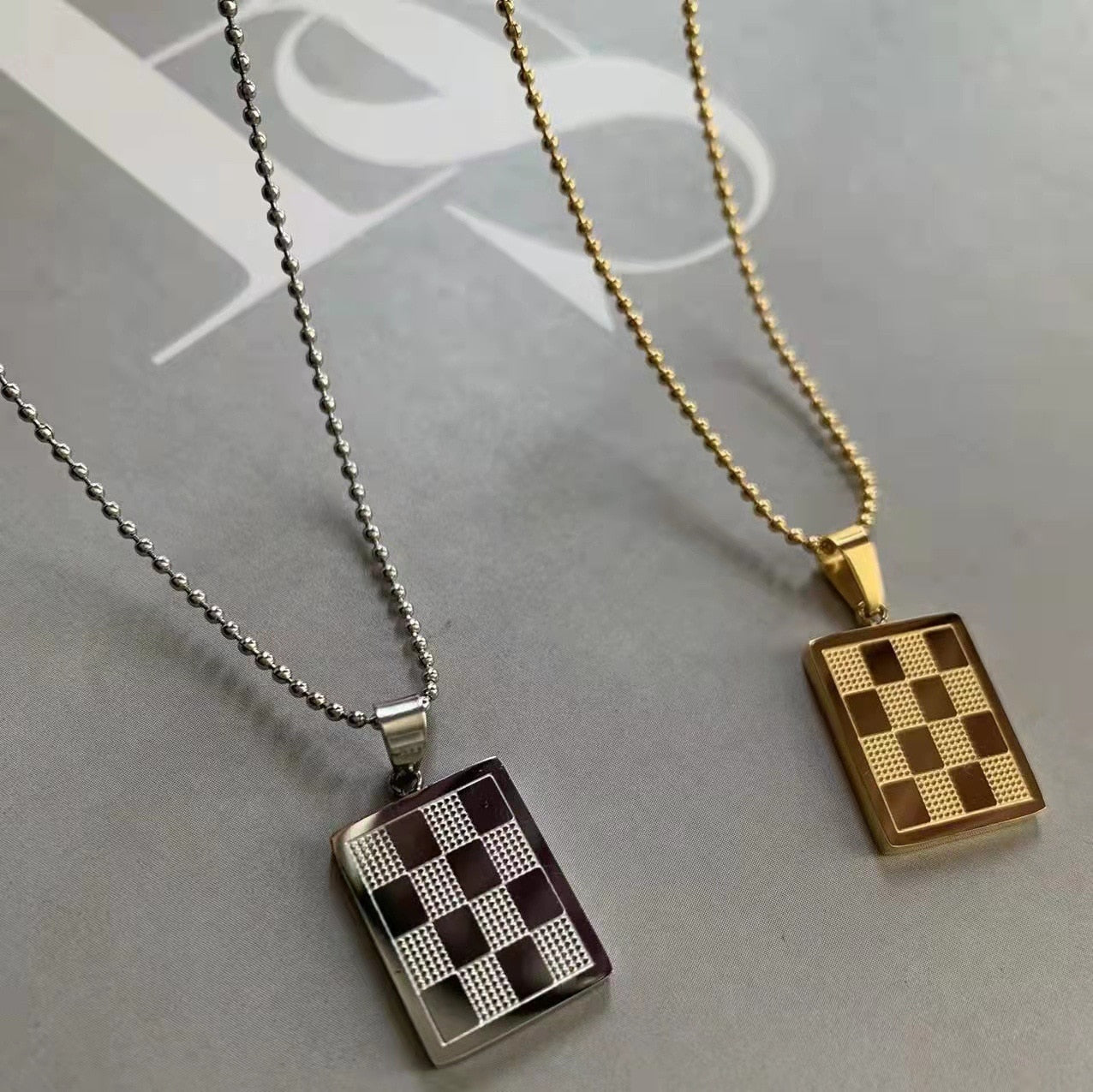 Chic Chess Pendant Necklace