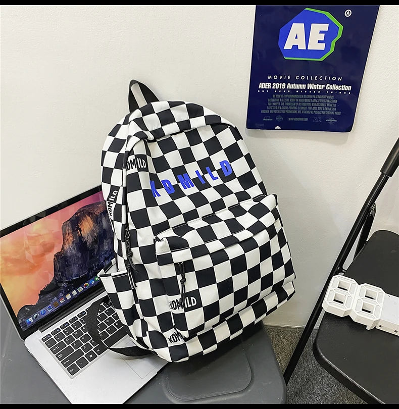 Fashion Plaid Women &amp; Men Backpack 👜