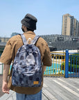 Unisex Jean Plaid Laptop Backpack 👜