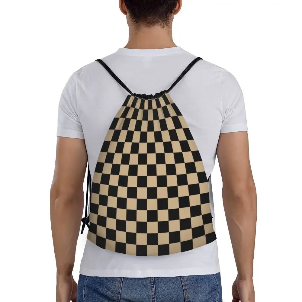 Custom Chess Drawstring Backpack 👜