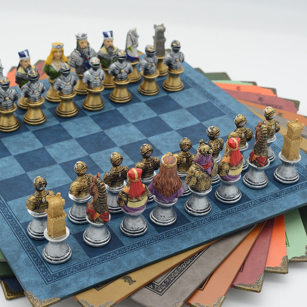 Luxury Medieval Warrior Character Themed Chess Board