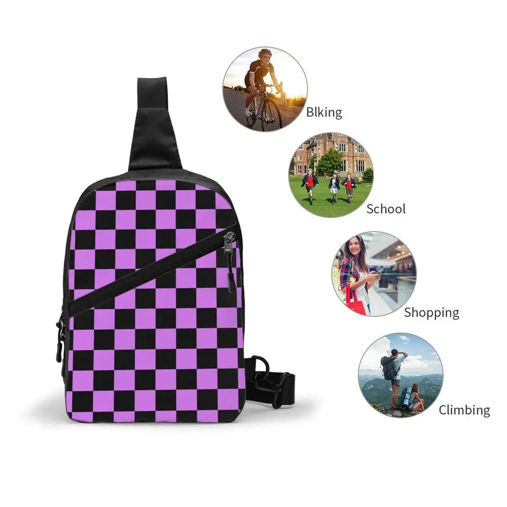 Custom Chess Sling Crossbody Backpack 👜