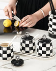 Chic Checkmate Spice Jar Set
