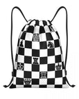 Custom Chess Drawstring Backpack 👜