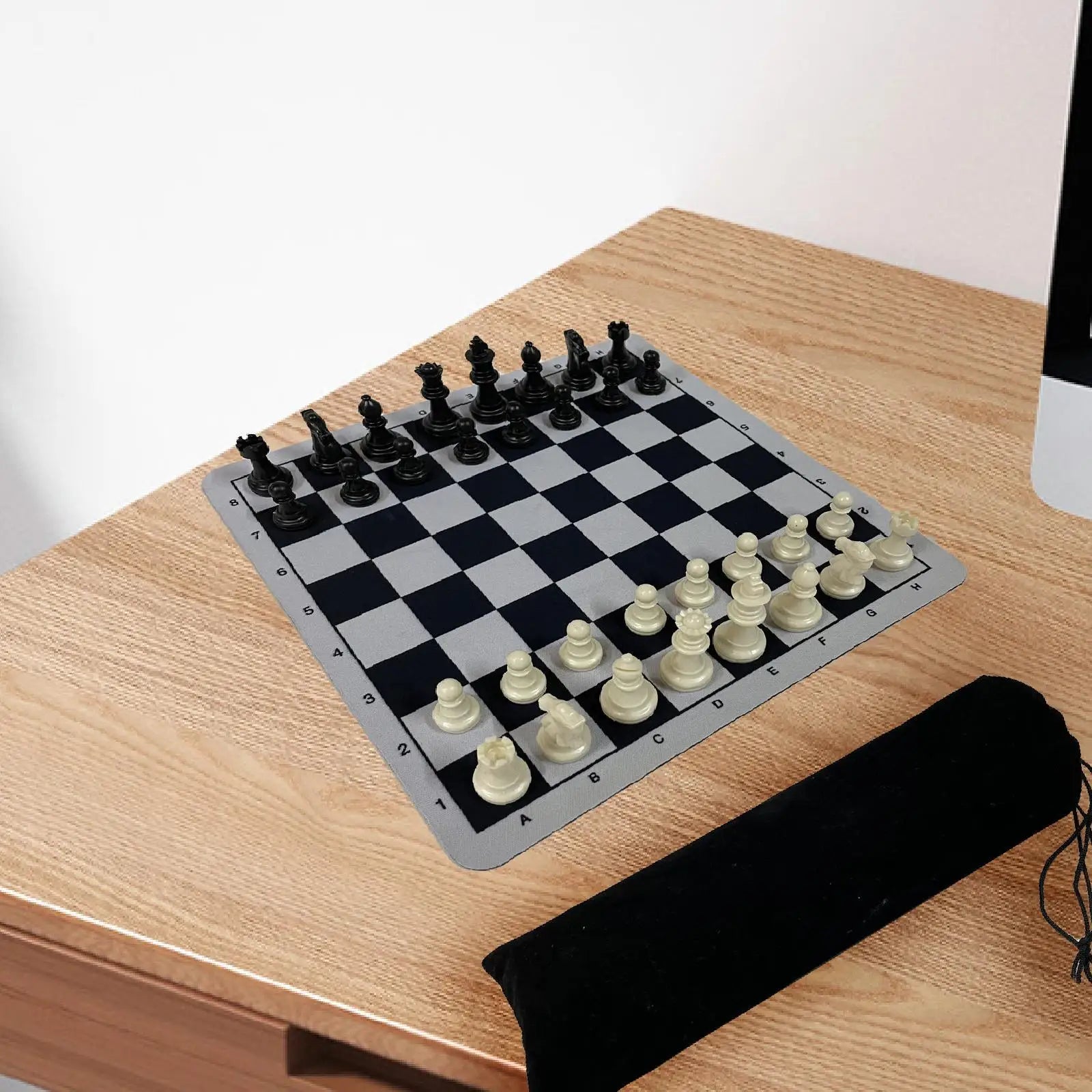 Portable International Chess Set with Foldable Chessboard 🧳