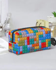 Custom Travel Plastic Toy Block Pattern Toiletry Bag 💄