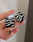 Chic Geometric Zebra Stripe Pattern Earrings