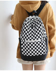 New Girl Cute Plaid Canvas Travel Backpack 👜