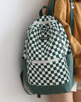 New Girl Cute Plaid Canvas Travel Backpack 👜