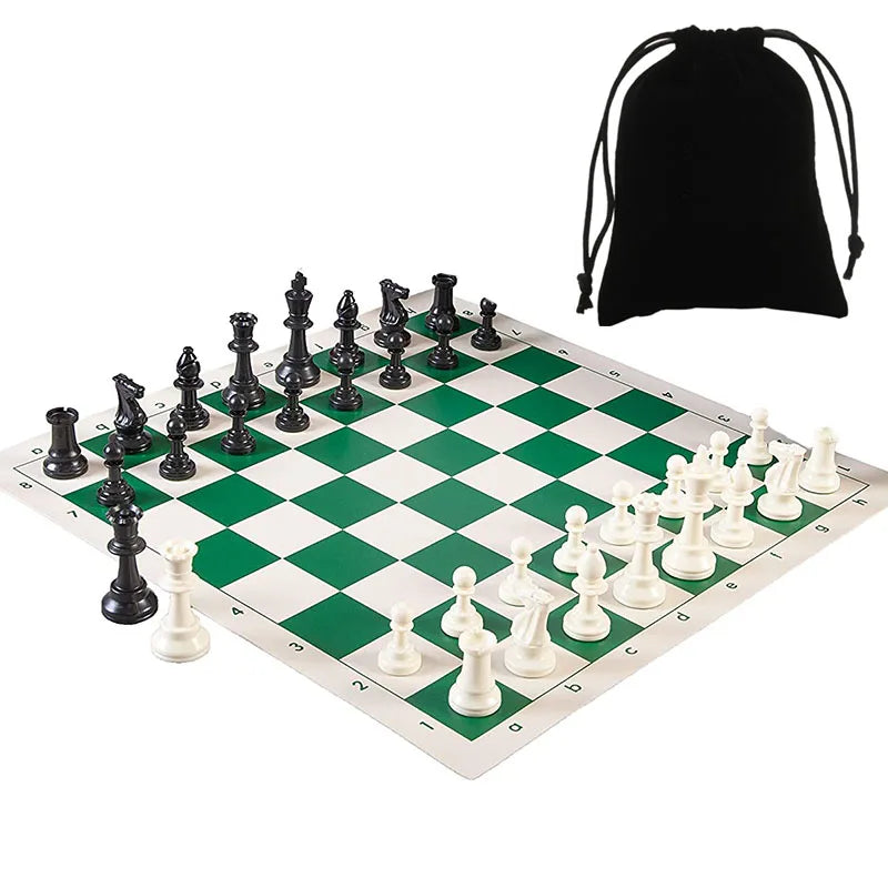 Professional Chess Set with Rollable Chess Board ♟️