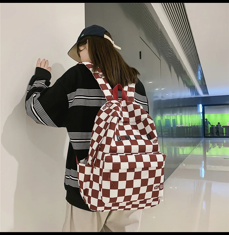 Fashion Plaid Women &amp; Men Backpack 👜