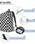 Black and White Checkerboard Backpack 🎒