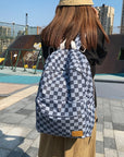 Unisex Jean Plaid Laptop Backpack 👜