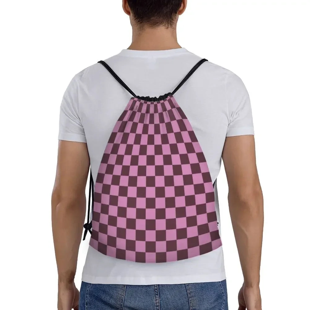 Custom Chess Drawstring Backpack 👜