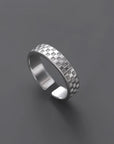 Vintage Chessboard Checker 925 Sterling Silver Ring