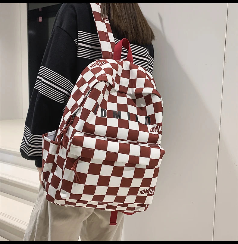 Fashion Plaid Women &amp; Men Backpack 👜