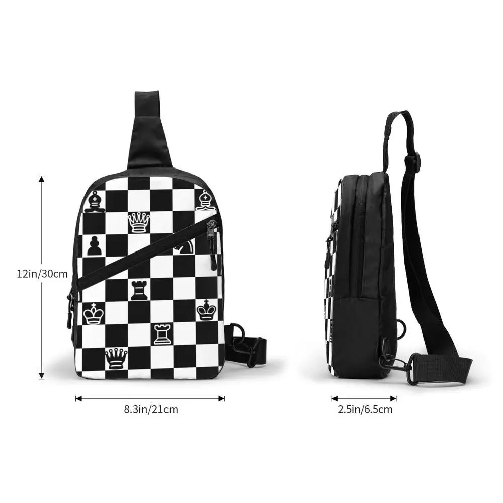 Custom Chess Sling Crossbody Backpack 👜