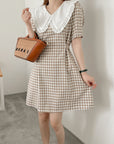 Vintage Checkered Summer Mini Dress
