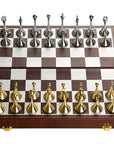 Magnetic Leather Foldable Chess Set